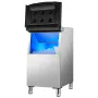 Commercial Ice Maker Storage Bin, 250LBS Capacity Ice Bin, Stainless Steel Ice Storage Bin with Single-stage Filter and Adjustab