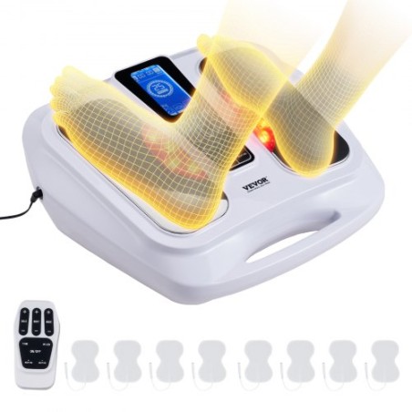 Fodcirkulationsstimulator med varme EMS & TENS Foot Neuropathy Massager