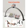 Nail Desk Light, 30 W Half Moon Desk Lamp with Phone Holder, Adjustable Brightness and Color Temperature, Arched LED Table Light