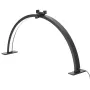 Nail Desk Light, 30 W Half Moon Desk Lamp with Phone Holder, Adjustable Brightness and Color Temperature, Arched LED Table Light
