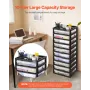 Plastic Storage Organizer, 10-Tier Large Capacity with Organizer Top, Black Frame Only, PP Material Multifunctional Scrapbook St
