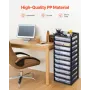 Plastic Storage Organizer, 10-Tier Large Capacity with Organizer Top, Black Frame Only, PP Material Multifunctional Scrapbook St