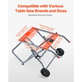 Portable Table Saw Stand with Wheels 350lbs Load Capacity Rolling Foldable