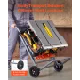 Portable Table Saw Stand, 159 kg/350 lbs Load Capacity, Rolling Foldable Table Saw Table with 203 mm/8 inches Rubber Wheels, Hea