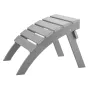 Adirondack Ottoman, 21.5L x 18.9W x 14.8H Inch HDPE Plastic Folding Adirondack Ottoman, Weather-Resistant Foot Rest for Adironda