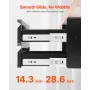  16" Wide Under Desk Drawer Slide Out, Under Desk Mounted Pull-out Drawer Attachment, Hidden Desktop 2 Layer Storage Organi