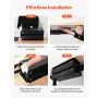 16" Wide Under Desk Drawer Slide Out, Under Desk Mounted Pull-out Drawer Attachment, Hidden Desktop 2 Layer Storage Organi