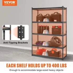 Opbevaringshylder enhed garage opbevaringsstativ 5-lags