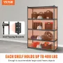 Opbevaringshylder enhed garage opbevaringsstativ 5-lags