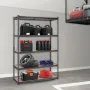 Storage Shelving Unit, 5-Tier Adjustable, 2000 lbs Capacity, Heavy Duty Garage Shelves Metal Organizer Utility Rack, Black, 18" 