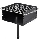 Outdoor Park Style Grill 16 x 16 Inch Park Style Charcoal Grill Carbon Steel Park Style BBQ Grill Adjustable Park Charcoal