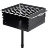 Udendørs park stil grill 16 x 16 tommer park stil kul grill carbon stål park stil bbq grill justerbar park trækul