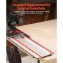 Track Saw Guide Rail, 2794 mm(110 in) Cutting Range, Includes 4 PCs 699 mm(27.5 in) Aluminum Extruded Guide Rails and 3 Connecto