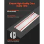 Track Saw Guide Rail, 2794 mm(110 in) Cutting Range, Includes 4 PCs 699 mm(27.5 in) Aluminum Extruded Guide Rails and 3 Connecto