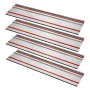 Track Saw Guide Rail, 2794 mm(110 in) Cutting Range, Includes 4 PCs 699 mm(27.5 in) Aluminum Extruded Guide Rails and 3 Connecto