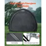 Bike Storage Tent, 1 to 2 Bikes, Outdoor Spacious Bike Storage Tent with Ventilated Window, Waterproof Fan-Shaped Bike Tent with