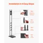 Vacuum Stand, Compatible With Dyson V6 V7 V8 V10 V11 V15, Stable Vacuum Stand Holder with 4 Hooks for Dyson DC30 DC31 DC34 DC35 