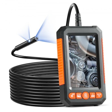 Endoscope Camera with Lights Dual Lens Borescope 16.4FT Cable 4.3" Screen