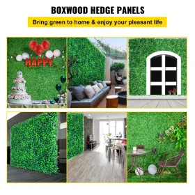 Artificial Boxwood Panels, 6 PCS 20"x20" Boxwood Hedge Wall Panels, PE Artificial Grass Backdrop Wall 1.6", Privacy Hedge