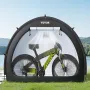 Bike Storage Tent, 4 to 5 Bikes, Outdoor Spacious Bike Storage Tent with Ventilated Window, Waterproof Fan-Shaped Bicycle Shelte