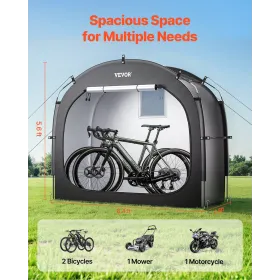 Udendørs cykelopbevaringstelt Rummeligt vandtæt cykeltelt til 1 til 2 cykler