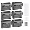 File Wall Rack Mesh Wall File Holder 6-Piece 1 Pocket for Office & School