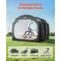 Bike Storage Tent, 5 Bikes, Outdoor Spacious Bike Storage Tent with Ventilated Window, Waterproof Easy-to-Install Bike Tent with