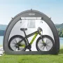 Bike Storage Tent, 4 to 5 Bikes, Outdoor Spacious Bike Storage Tent with Ventilated Window, Waterproof Fan-Shaped Bike Tent with