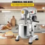 Kommerciel stativ mixer, 30qt rustfrit stål skål, 1500W Heavy