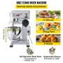 Commercial Stand Mixer, 28.4 L Stainless Steel Bowl, 1500W Heavy Duty Electric Food Mixer with 3 Speeds Adjustable 108/199/382 R