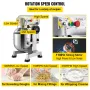 Commercial Stand Mixer, 28.4 L Stainless Steel Bowl, 1500W Heavy Duty Electric Food Mixer with 3 Speeds Adjustable 108/199/382 R