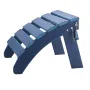 Adirondack Ottoman Set of 2, 18.7L x 18.9W x 13.8H Inch HDPE Plastic Folding Adirondack Ottoman, Weather-Resistant Foot Rest for