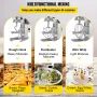 Commercial Stand Mixer, 28.4 L Stainless Steel Bowl, 1500W Heavy Duty Electric Food Mixer with 3 Speeds Adjustable 108/199/382 R