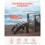 Adirondack Ottoman, 18.7L x 19.7W x 13H Inch HDPE Plastic Folding Adirondack Ottoman, Weather-Resistant Foot Rest for Adirondack
