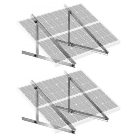 45-Inch Solar Panel Mount Brackets 0 - 90Â° Adjustable Tilt Brackets 2-Set