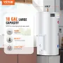 Electric Water Heater, 18 Gallon Tank Instant Hot Water Heater, 1.6Kw Tankless Water Heater w/ LED Display,Knob Control, IPX4 Wa
