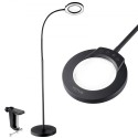 5X Floor Magnifying Glass with Light and Stand Flexible Gooseneck LED