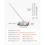 16.5" Pressure Washer Surface Cleaner, Stainless Steel Pressure Washer Attachments with 4 Wheels, 4000 Max PSI, 1/4 Quick Connec