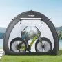 Bike Storage Tent, 5+ Bikes, Outdoor Spacious Bike Storage Tent with Ventilated Window, Waterproof Fan-Shaped Bike Tent with Hig