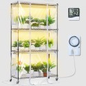 Indendørs drivhus med Grow Light 4 Tiers 180W 59.1 "Grow Light Shelf