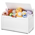 Kids Toy Storage Bench Wooden Toy Box Chest 32.68 x 17.91 x 24.02" White