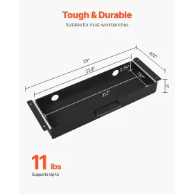 58 cm Under Desk Drawer Organizer Slide-out Drawer Space Saver Home Office
