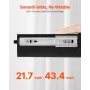 22" Wide Under Desk Drawer Slide Out, Under Desk Mounted Pull-out Drawer Attachment, Hidden Desktop Storage Organizer, Under Tab