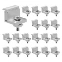 Solar Panel Z Mounting Bracket 35-50mm Adjustable Bracket End Clamps 20PCS