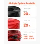 6.1m/20FT Solar Panel Extension Wire with Female & Male Connectors 10AWG/6 mm² 1 Pair