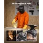 Flame-Resistant Welding Jacket - L Size, Heavy Duty Cowhide Leather Welding Jacket, Waterproof Heat-Resistant Safety Jacket with