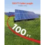 30,48 m/100 fod forlængerkabel til solpanel 10 AWG vandtæt PV 6