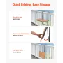 Balcony Hanging Table, 25 x 24 in Folding Balcony Railing Table, Outdoor Balcony Bar Table for Railings, 4-Level Adjustable, Fit