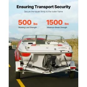 Udtrækkelige ratchet -stropper bind stropper 2 i x 4 ft til båd (2 pakke)