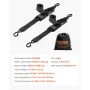 Retractable Ratchet Straps, 2 in x 4 ft Ratchet Tie Down Straps with Security Lock S Hooks, 2 Pack Heavy Duty Ratchet Tie Down S